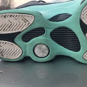 Black and island green retro 13 JORDANS